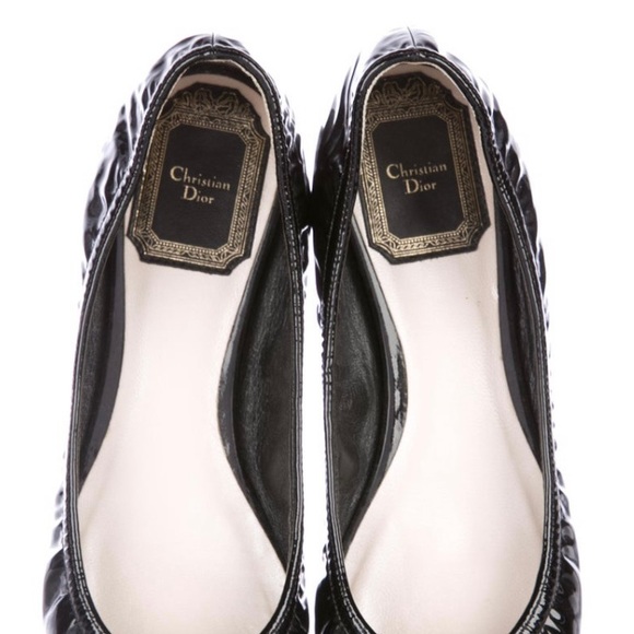 Christian Dior leather patent flats - Picture 4 of 4